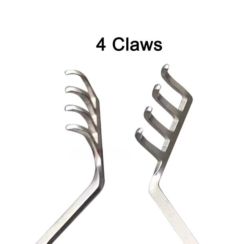 Stainless Steel Fingers Retractors Skin Retractors for Small Pet 70mm Long 4 Claws Orthopedics Veterinarys Instruments