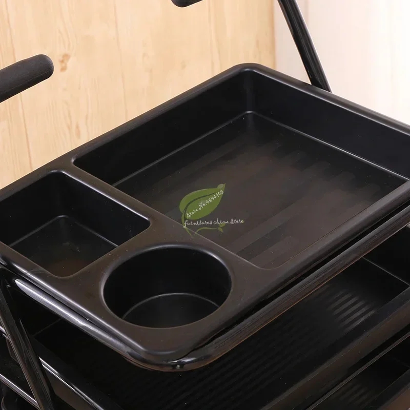 Portable Hair Rolling Cart Hairdressing Stroller Trolley Beaut/y Barber Shop Mobile Storage Trolley hair salon furniture