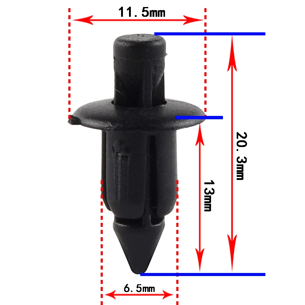 

100 шт., заклепки для обтекателя крыла для Yamaha Banshee Raptor 125 250 350 660 700 Grizzly Wolverine YFZ450 Arctic Cat Polaris