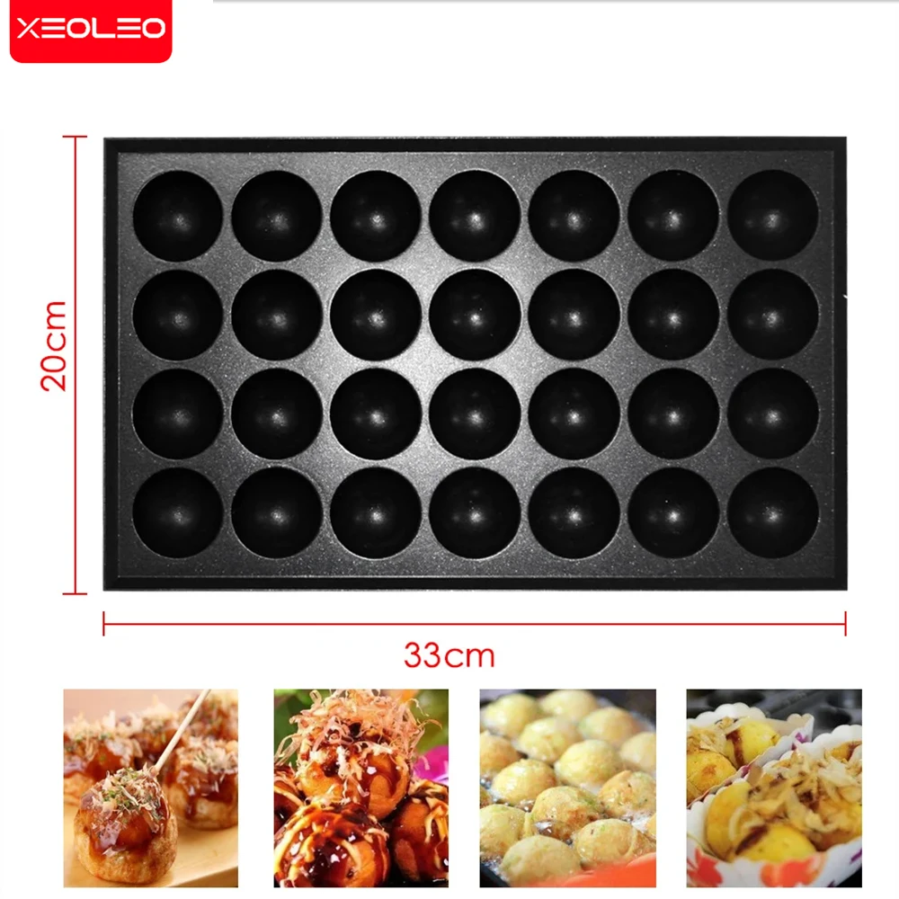 XEOLEO Takoyaki Maker 2000W Double Plates Octopus Balls Grill Machine Non-stick Pan Electric Takoyaki Waffle Maker