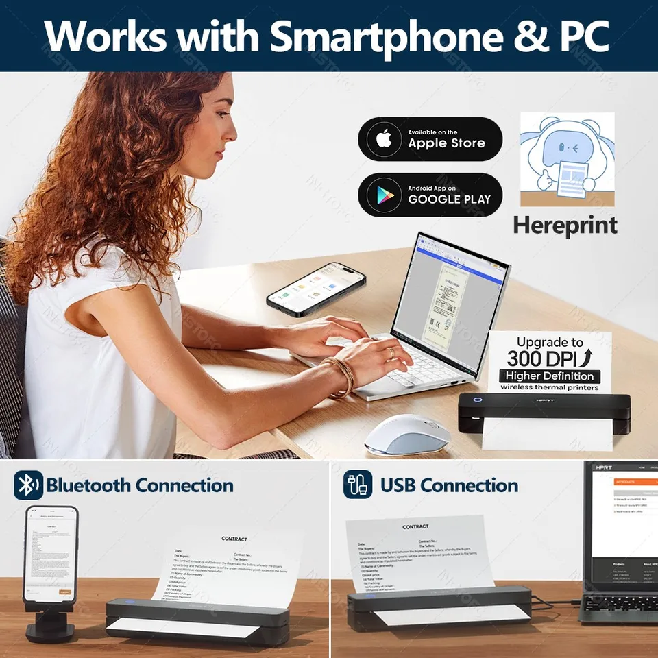 Hprt MT610 モバイルサマールプリンタ 黒 Portable-Printer Wireless MT610 for iDPRT – hprt.shop