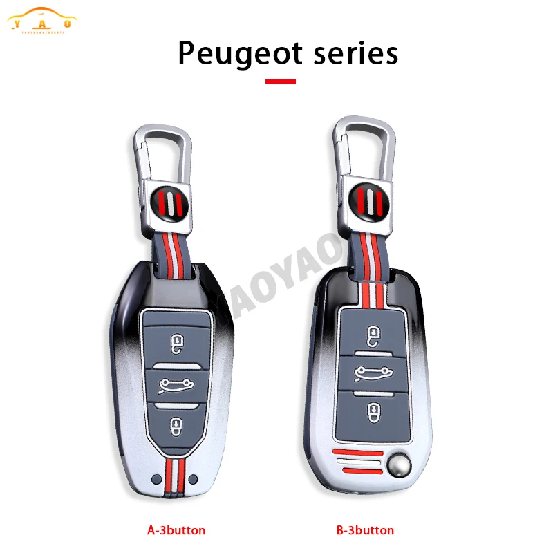 

2024 New Zinc Alloy Material Car Key Case For Peugeot 2008 3008 4008 308 408 508 Citroen C2 C4 C3 C6 C3-XR Picasso Grand DS3 DS5