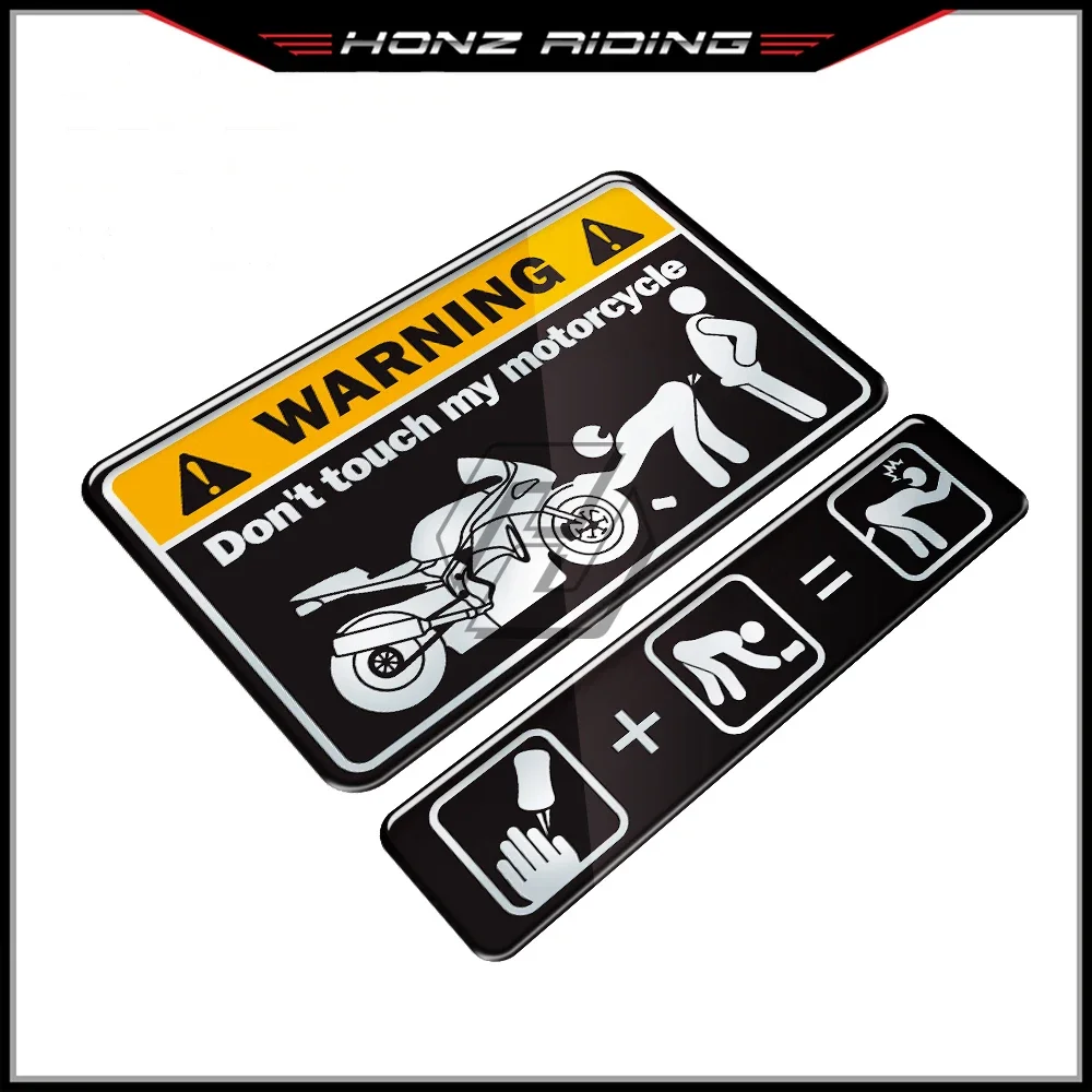 Don't Touch My Motorcycle 3D Resin Warning Sticker