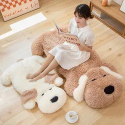 60/100cm Giant Plush Dog Lying Toys Stuffed Soft Dog Plush Pillow Cartoon Animal Floor Seat Pillows Cushions Gifts Home Decorr