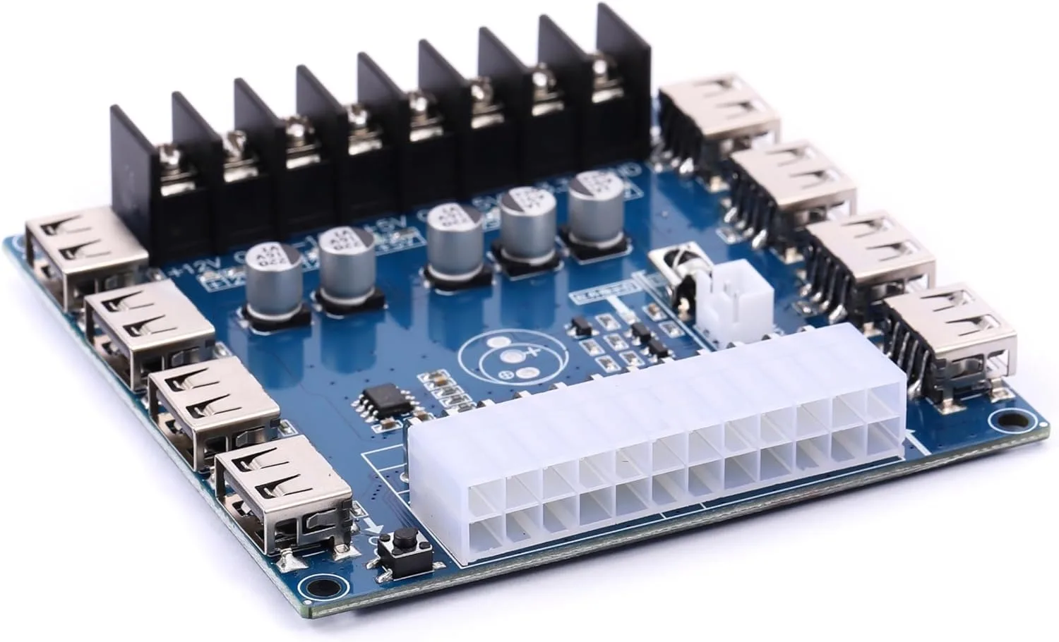 Robot 24 - pin ATX Power Breakout Board Module Adapter - Power Connector Supporting 3.3V/5V/12V & 1.8V - 10.8V