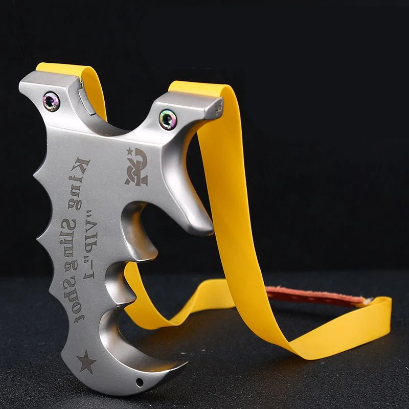 

Stainless Steel Straight Plate Horn Slingshot Flat Leather Quick Press Outdoor Camping Hunting EDC Portable Slingshot Tool