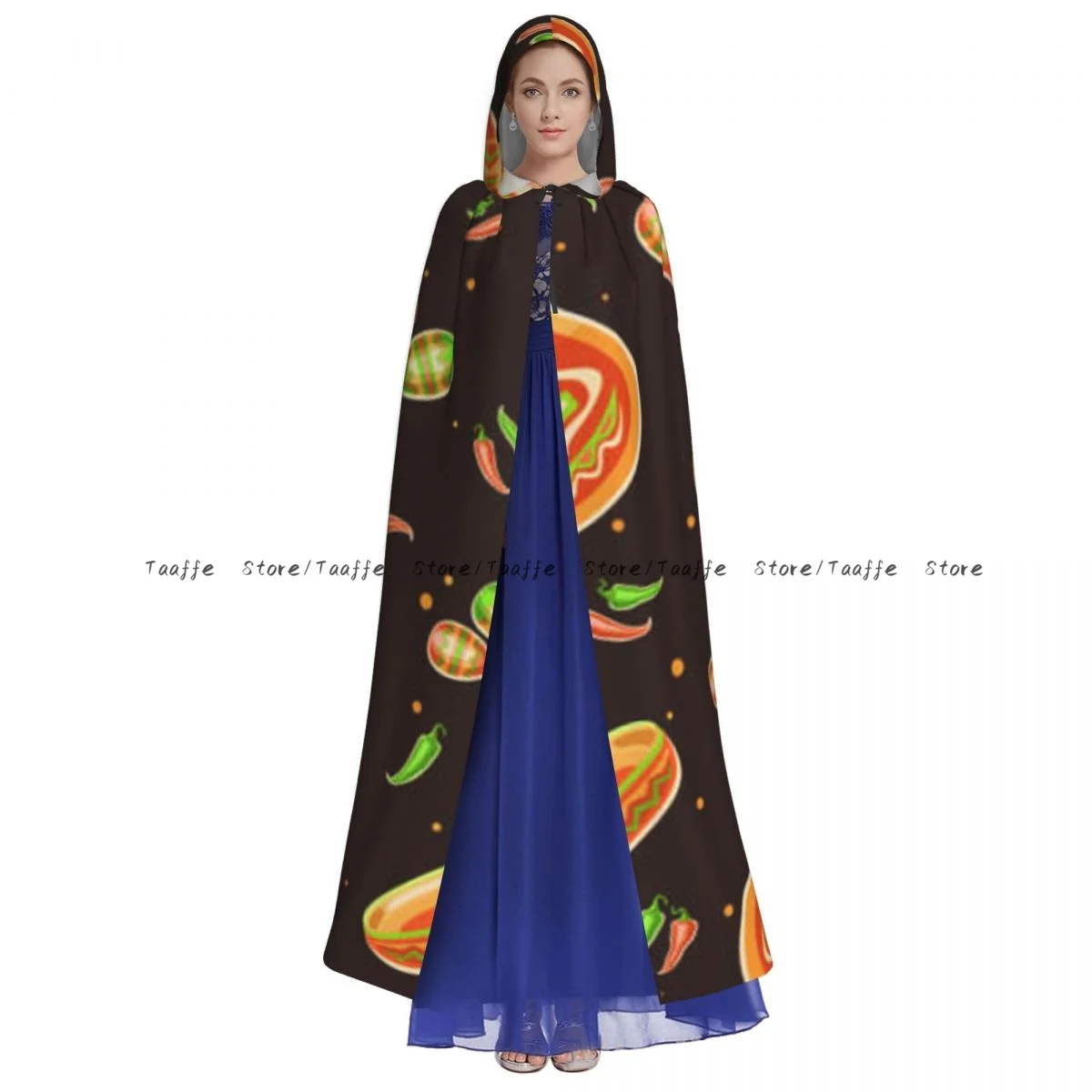 Cinco De Mayo Witch Cloak Hooded Cosplay Costume Halloween Adult Long Party Cape