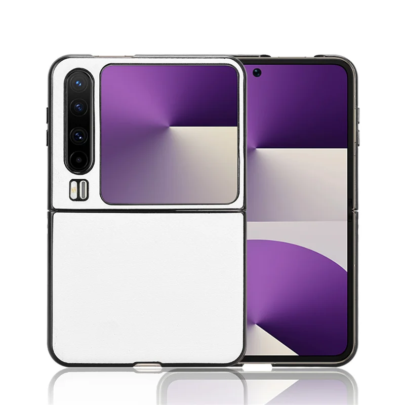 Para Huawei Pura X parte trasera de cuero de fibra de carbono a prueba de arañazos para Huawei PuraX pura x funda protectora dura para teléfono