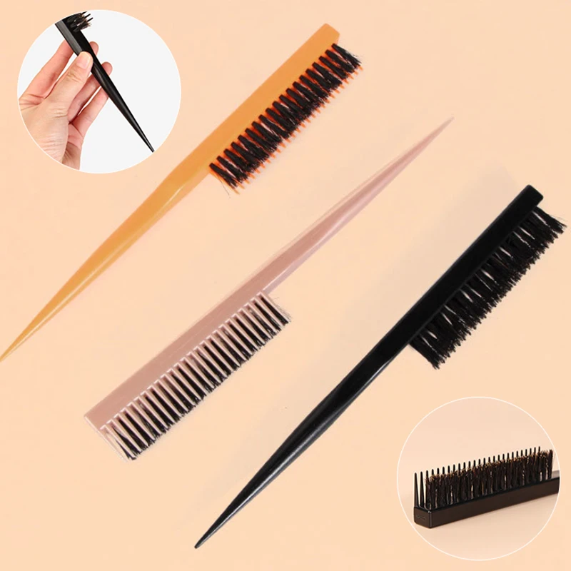 Professional Salon Teasing Back Hair Brushes Boar Bristle Slimline Comb Hair Brush Extension Hairdressing Styling Tools DIY