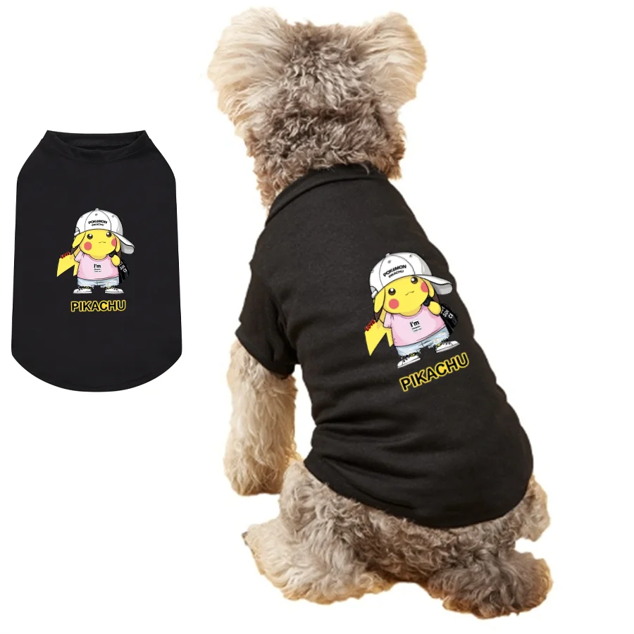 1 Stück Pikachu Personalisiertes Dress up Pet Short Sleeves, atmungsaktives und weiches Ganzjahres-Kurzarm-T-Shirt für Haustiere