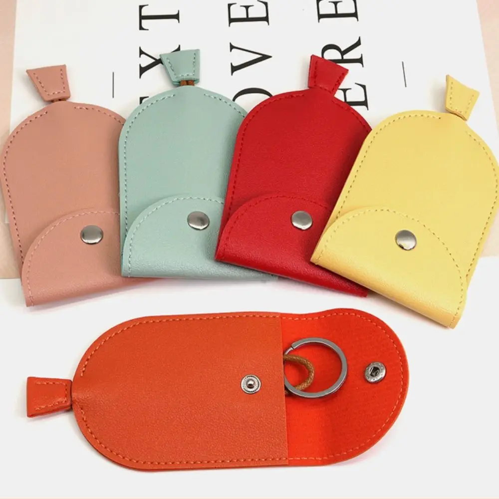 

Car Key Fob Large-Capacity Key Case Cover Protector PU Matte Leather Key Sleeve High Quality Creative Keychain Bags Men