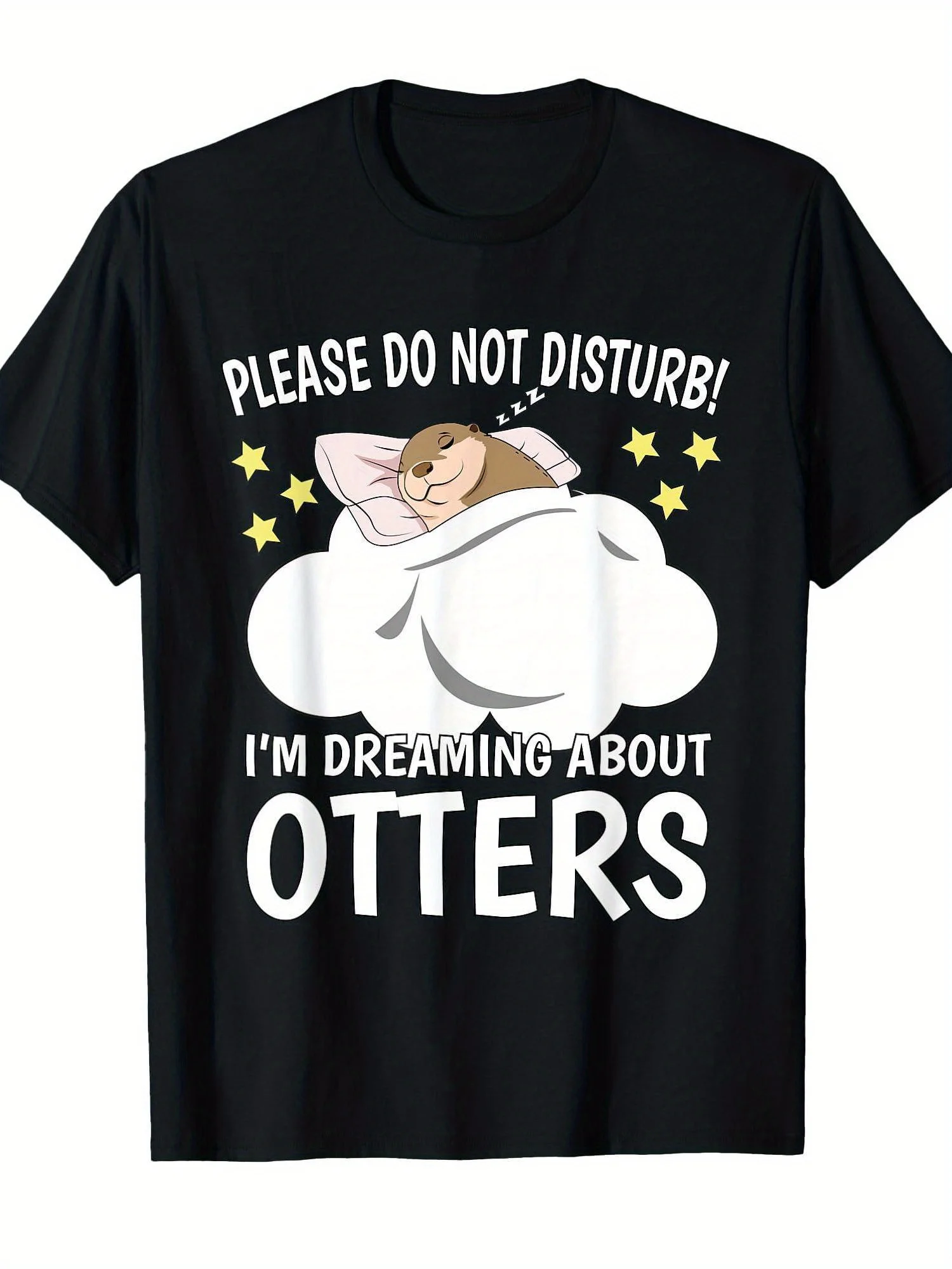 Sea Otter Pajama T-Shirt-Short Sleeve Sleep Shirt & Lounge Wear with Cute Otter Print,Durable PajamasPerfect Gift for Birthdays