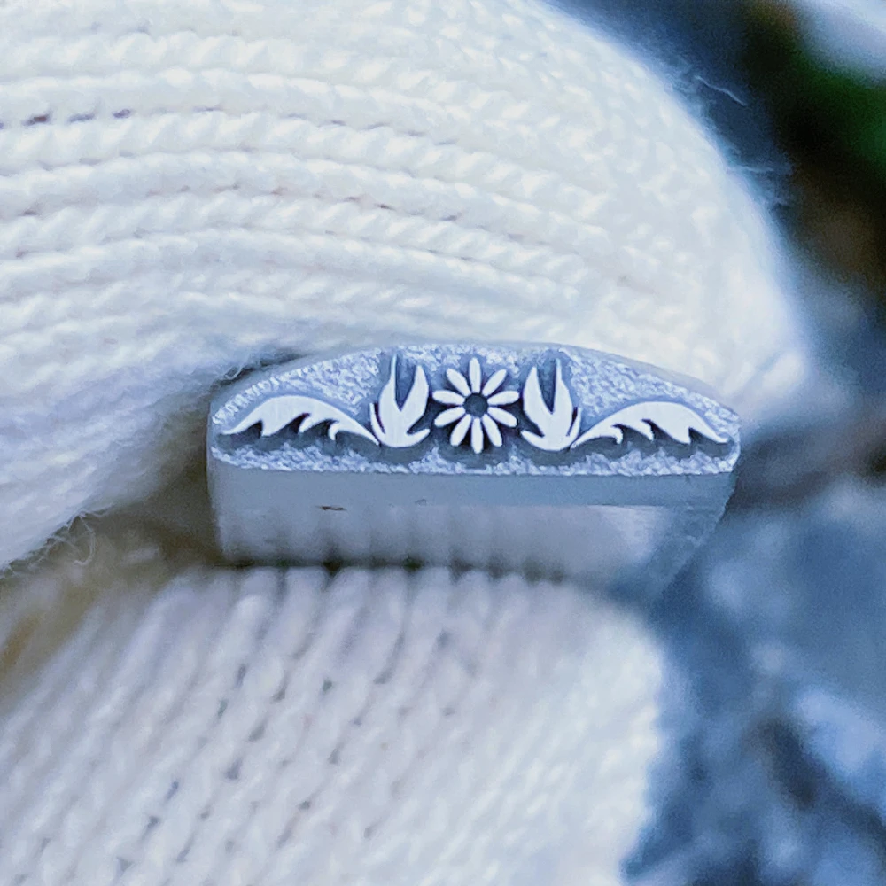 Long Flower Design Metal Embossing Stamp Jewelry Marking Punch Steel Stamps Ring Bracelet DIY Carving Puncher Custom Logo Craft