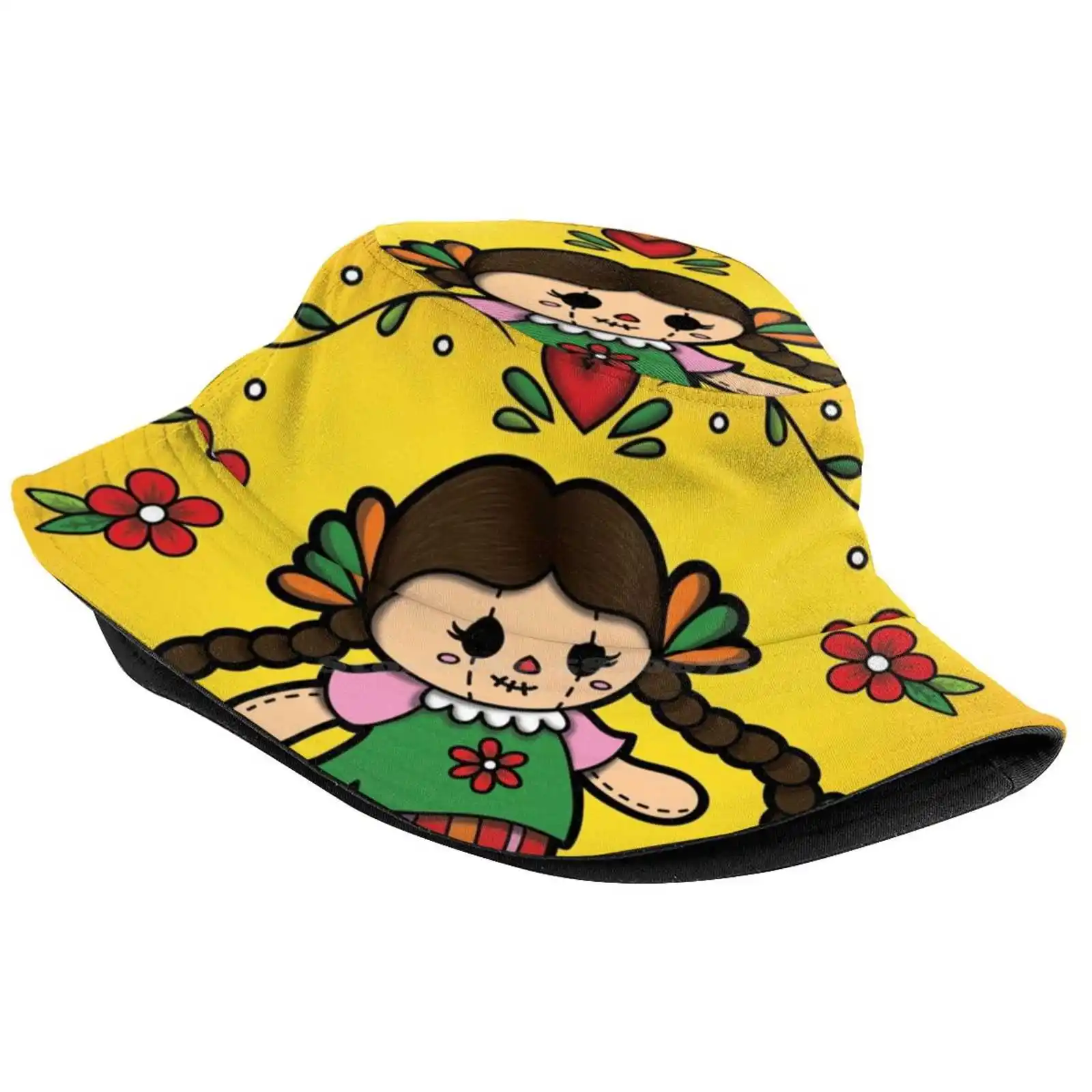 Muñeca Maria Sun Cap Fisherman Hat Bucket Hats Muneca Marias Rag Doll Flowers Mexico Mexican Doll Rosa Maria Renova Rosa Renova