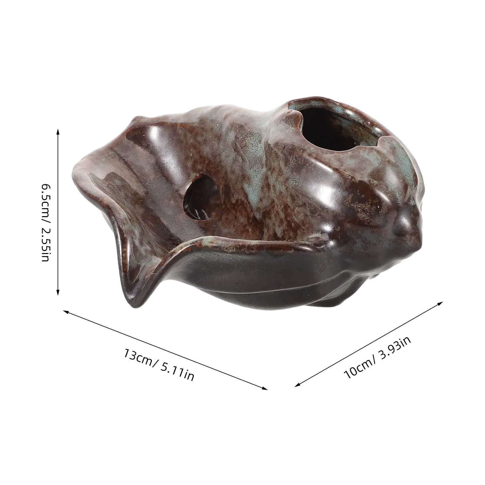 Ceramic Jar Fountain Waterfall Design V-Shaped Spout Rear Inlet for Indoor Outdoor Garden Aquarium Fish Tank Decor Zen Desk Home view 4