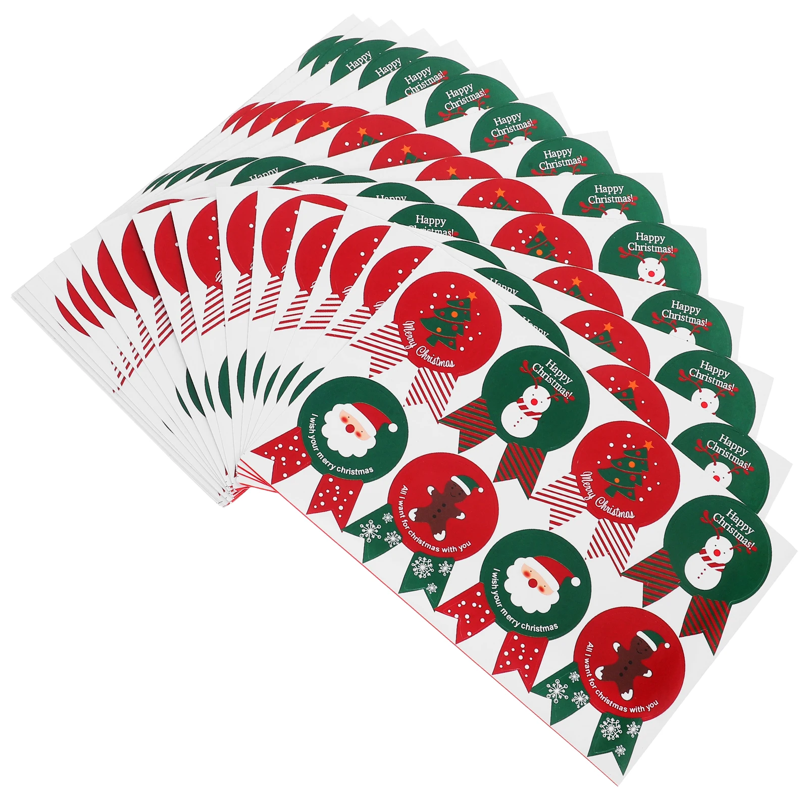 20 Pcs Greeting Card Envelope Sticker Christmas Party Stickers Seals Wrapping Paper Tree Chritsmas Sealing