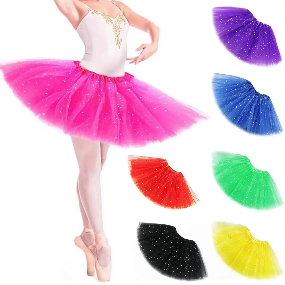 

High-waisted Style Mini Skirt High-waisted Mesh Skirt Elegant High-waisted Sequin Skirt with Mesh Layers for Wear for A