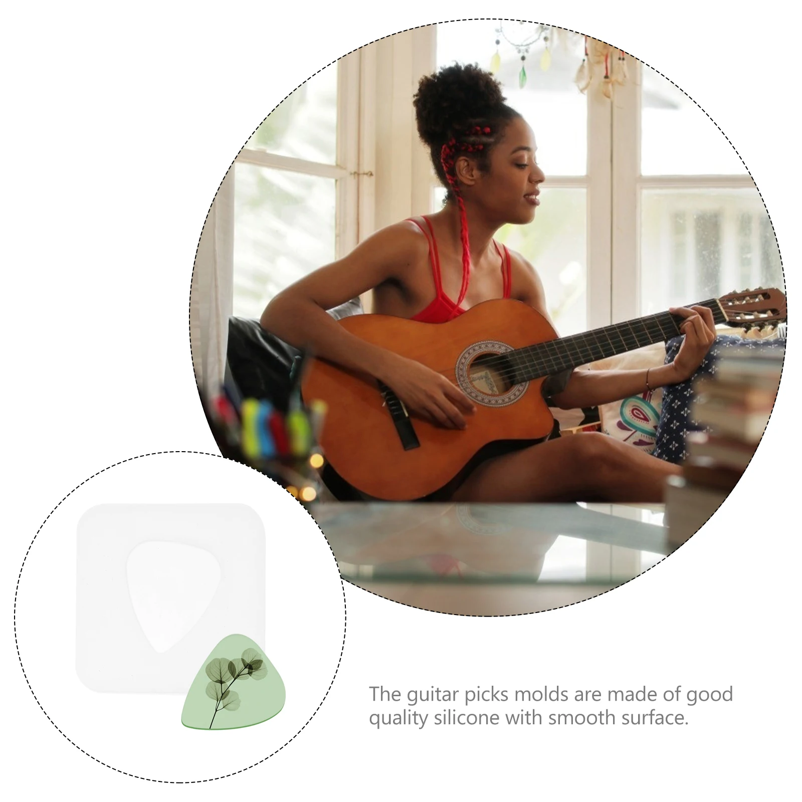 

10pcs Silicone Guitar Pick Diy Triangle Epoxy Casting Molds Reusable Creative Jewelry Handicraft Molds For Personalized Picks