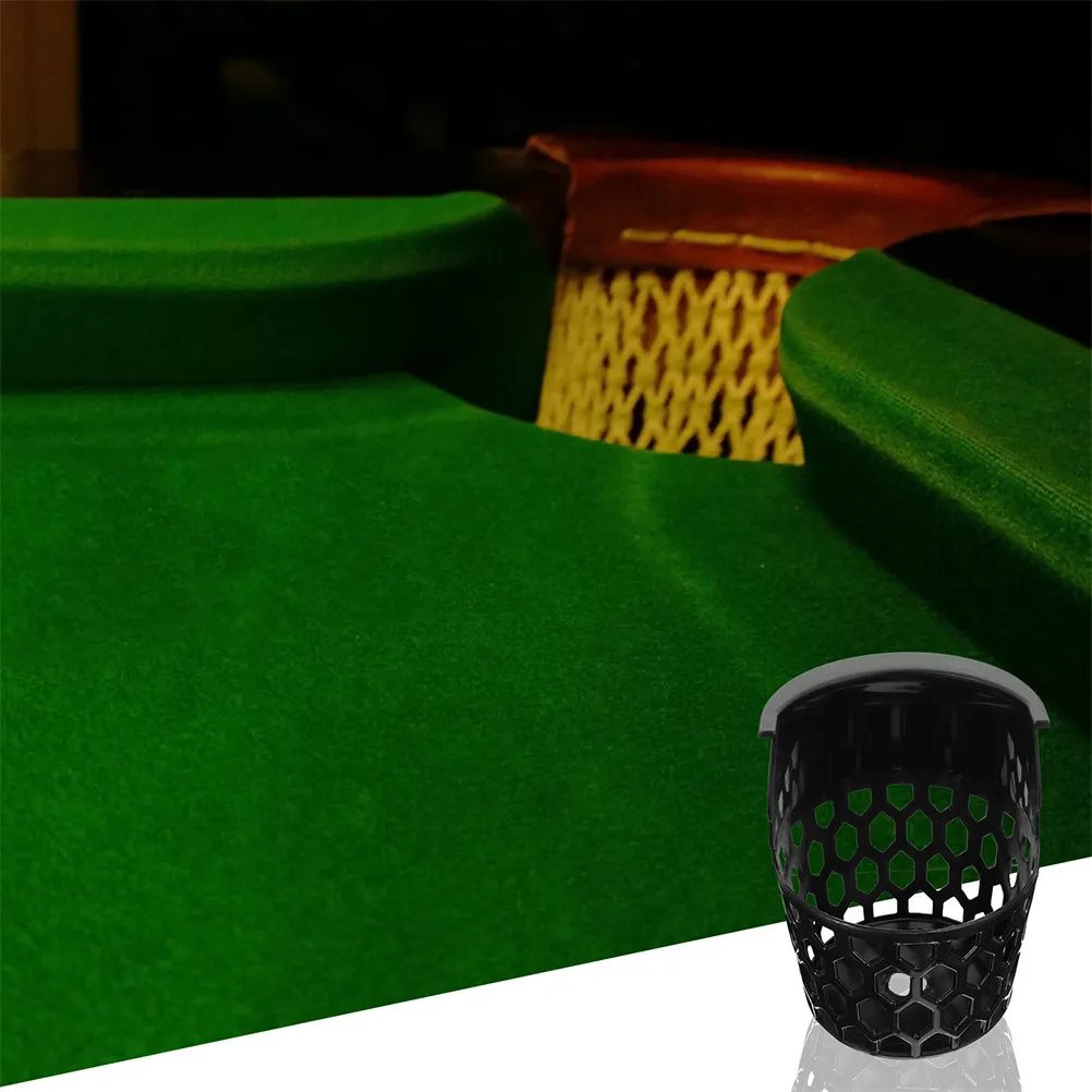 

2Pcs Plastic Billiard Net Basket Heavy Duty Drop Ball Storage Basket for Pool Table Mesh Design Ventilation Visibility Pool
