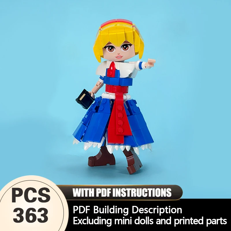 Creative Ornaments Model MOC Building Bricks Puppet Girl Modular Technology Gifts Holiday Assemble Toys Suit