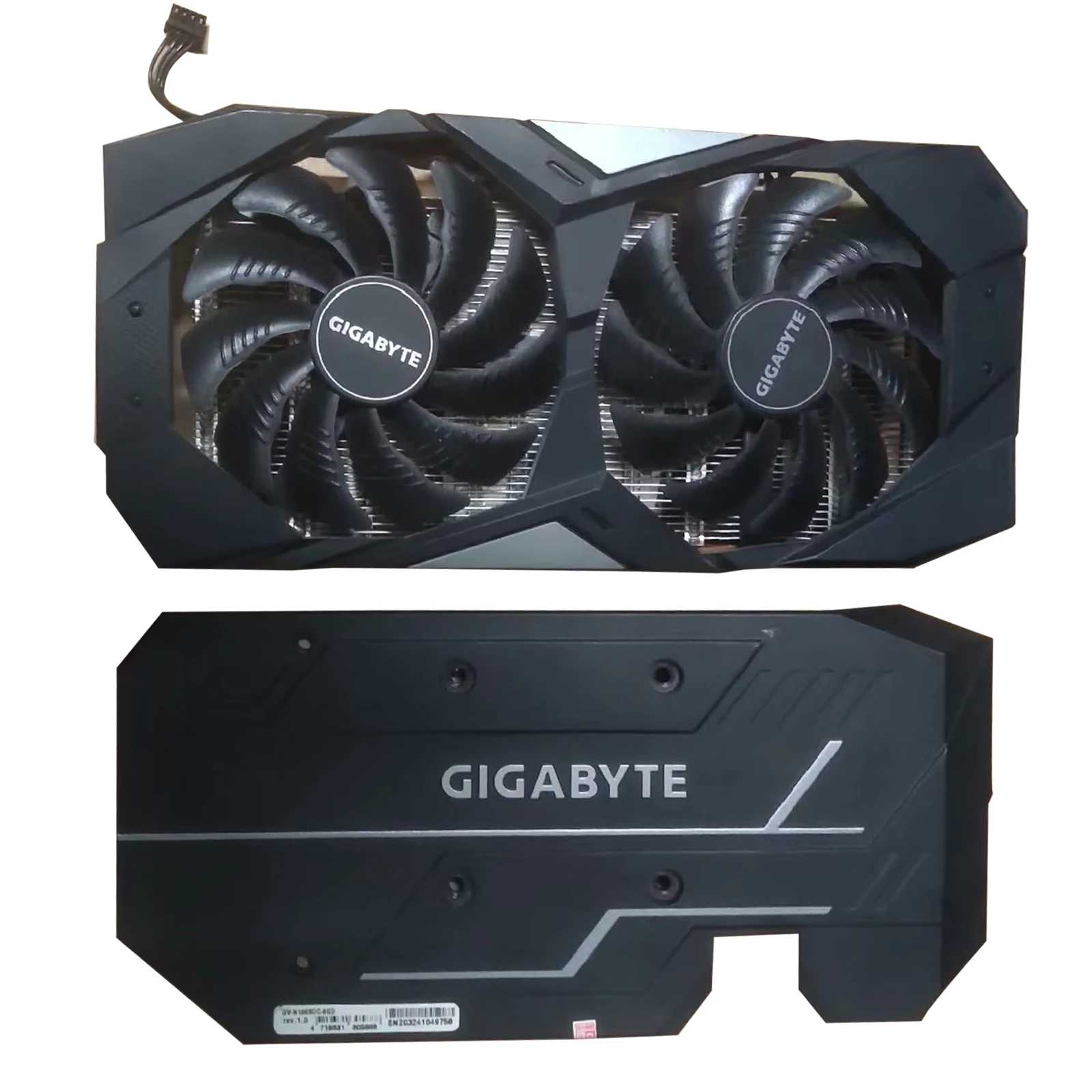 Dissipador de vídeo gráfico para Gigabyte Geforce GTX1660 Ceia OC 6G Placa De Vídeo Refrigeração com placa traseira