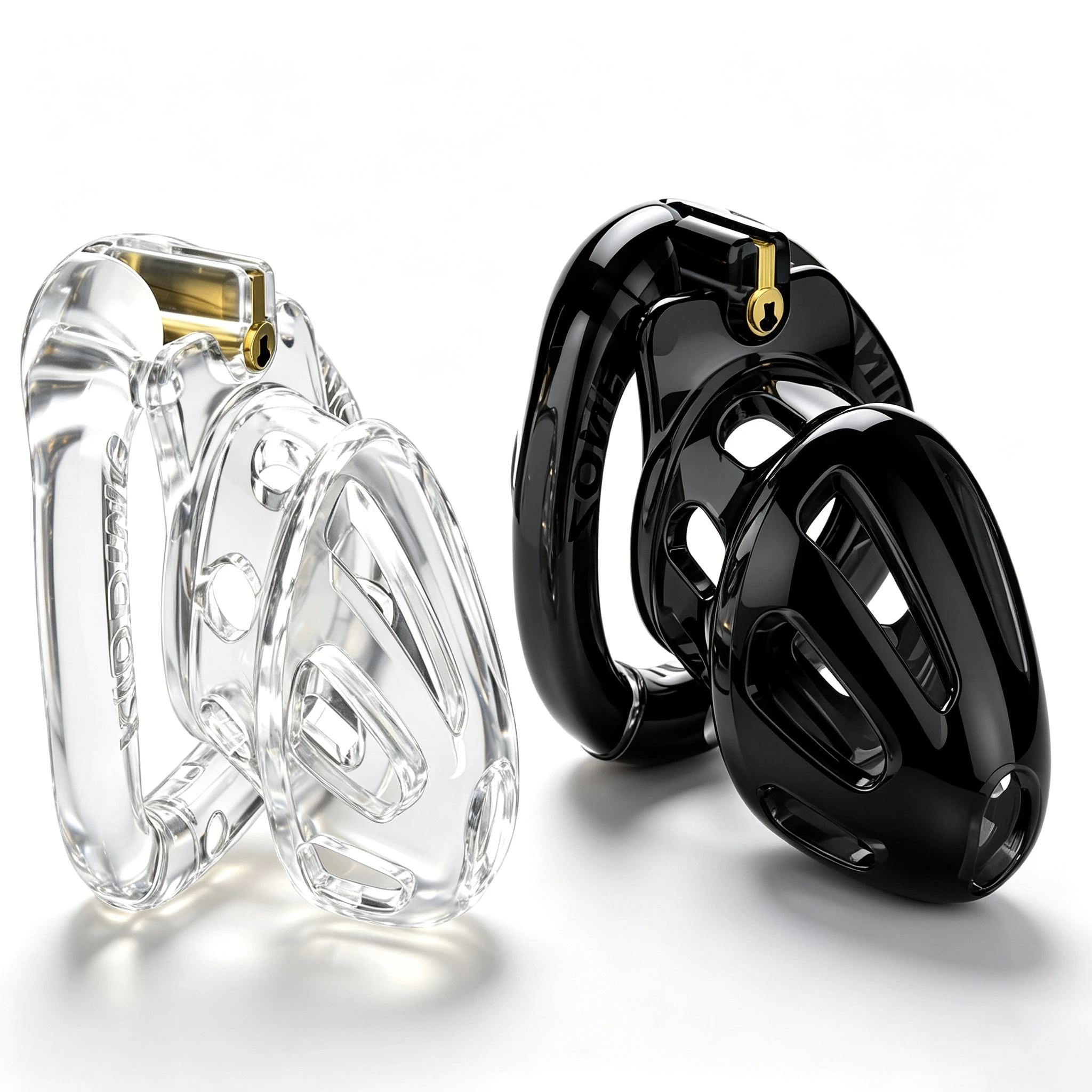 High Quality Openable Ring Design Male Chastity Cage Device With 4 Sizes Cock Ring Vent Hole Cock Cage Sex Toys Lock For Men - view 3