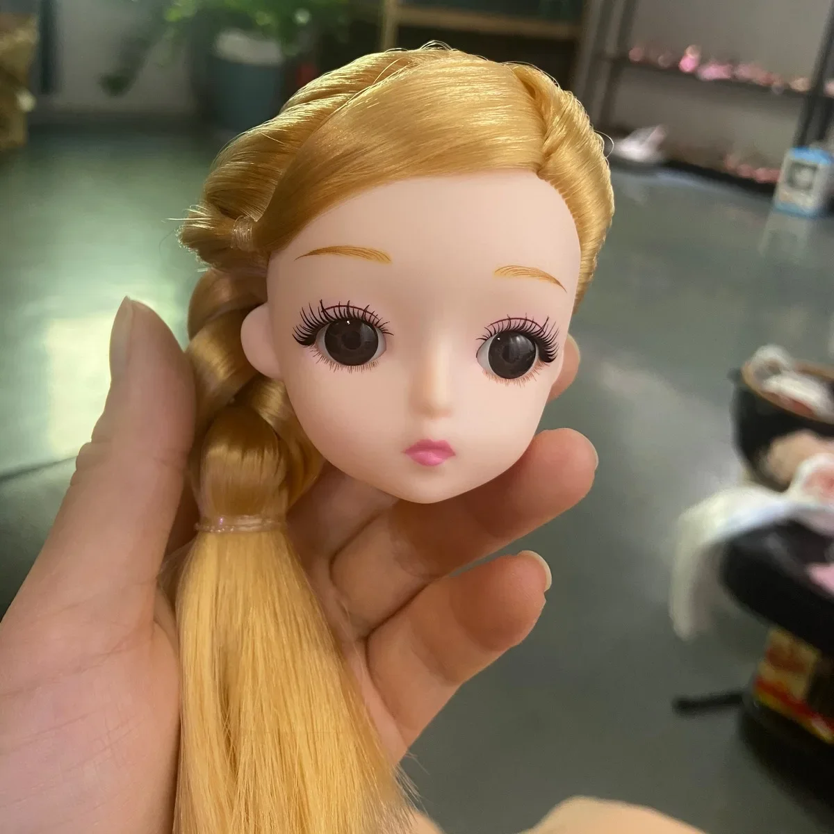 3D Eyes Princess Doll Head 12 Inch 30 Centimeter Toy Doll Accessories China Made BJD Doll Parts Other Materials Origin