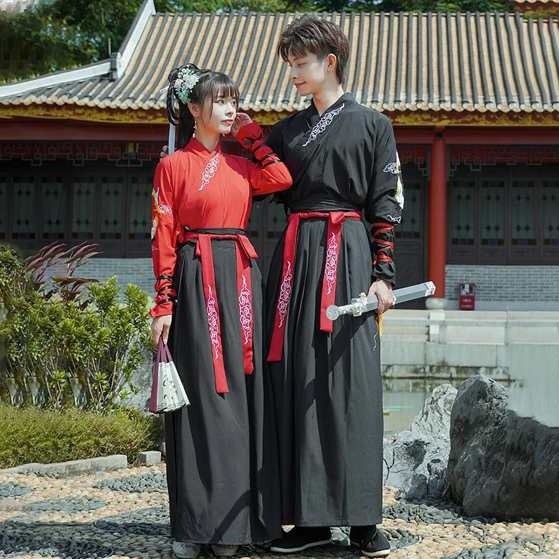 

Ancient Han Dynasty Hanfu Dance Costumes Woman Men Chinese Traditional Swordsman Dress Cosplay Stage Costume Classical Clothing