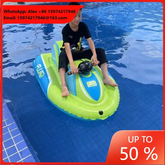 For Aqua Mate 150kg Stock New Design Custom Inflatable Motor Boat Ride-On Water Toy Inflatable Water Amusement Facilities