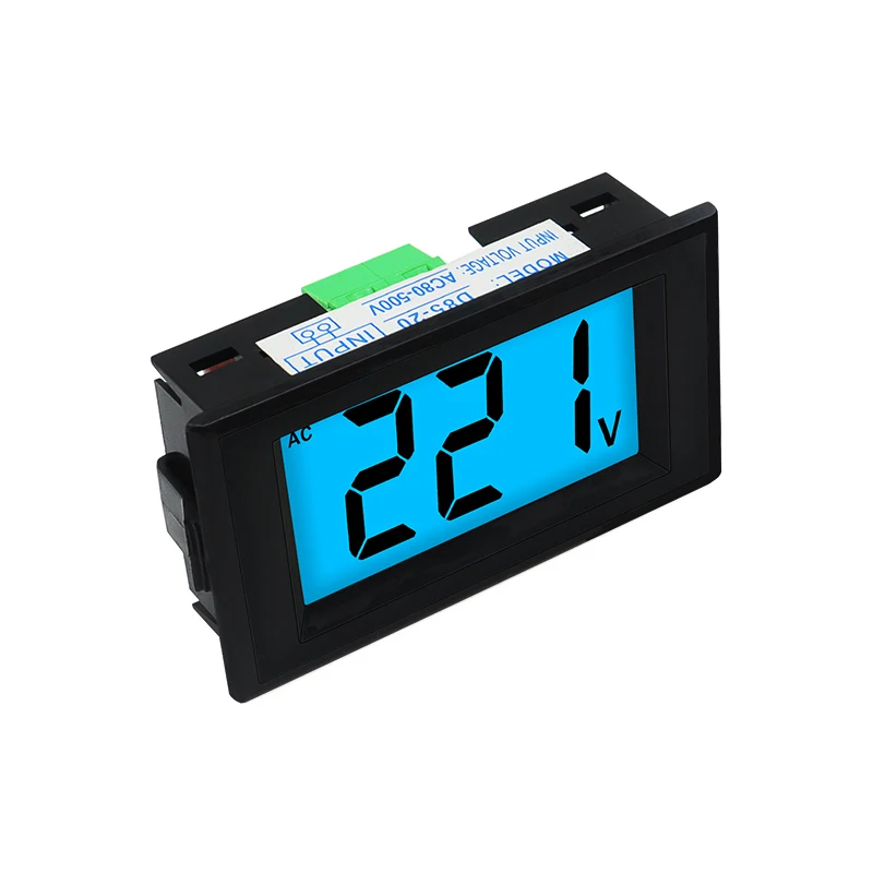 Single Phase AC80-500V Voltmeter Digital Display 220V380V Display Standard Digital Electric Meter LCD Electronic Type D85-20 120