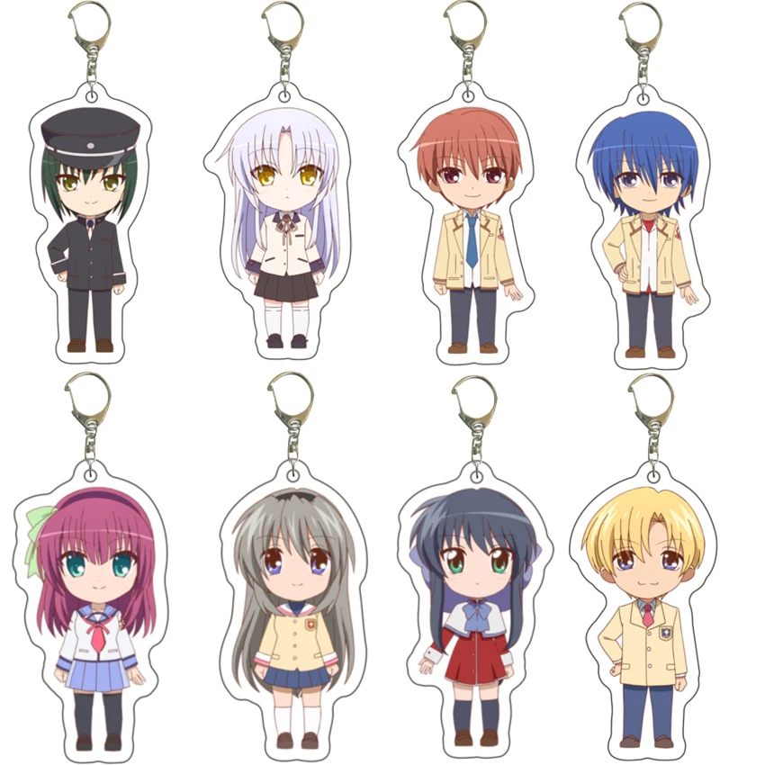 55MM Anime Angel Beats! ‌   Figur Nakamura Yuri Otonashi Yuzuru Tachibana Kanade Hinata Hideki Acryl-Schlüsselanhänger Niedliche Geschenke