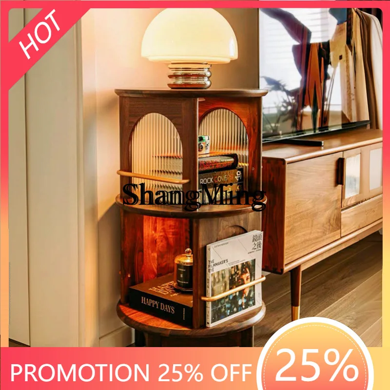CL  rotating edge few medieval furniture living room sofa storage bedside solid wood bookshelf
