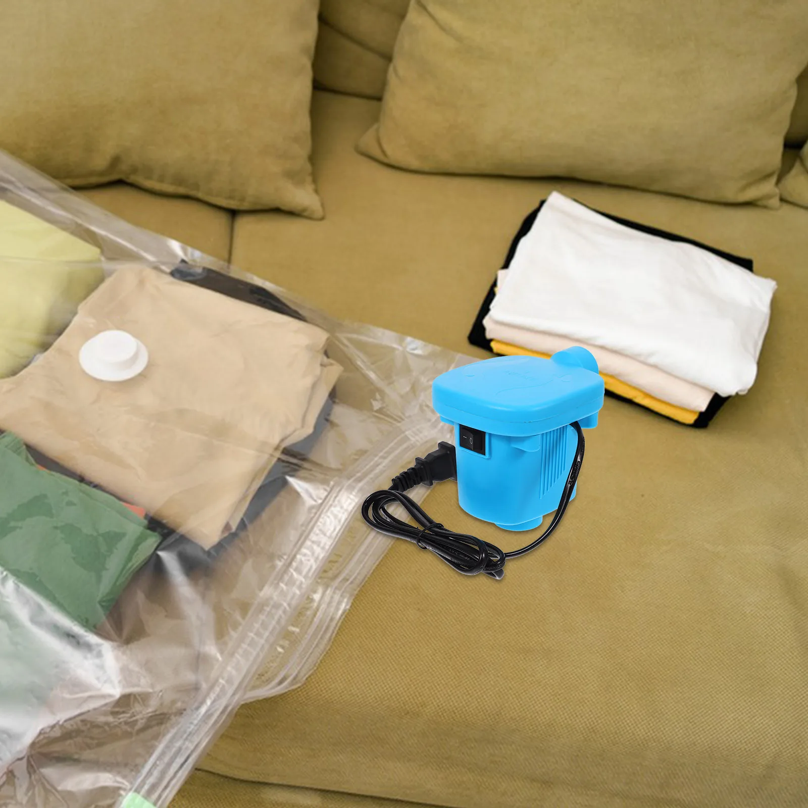 

Portable Intelligent Vacuum Pump Tool Electric for Storage Bags Sky-blue Mini Compression Travel