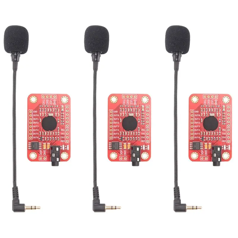 Module de reconnaissance vocale efficace 3X V3, reconnaissance rapide, compatible avec Ard pour Arduino, prend en charge 80 types de cartes sonores vocales
