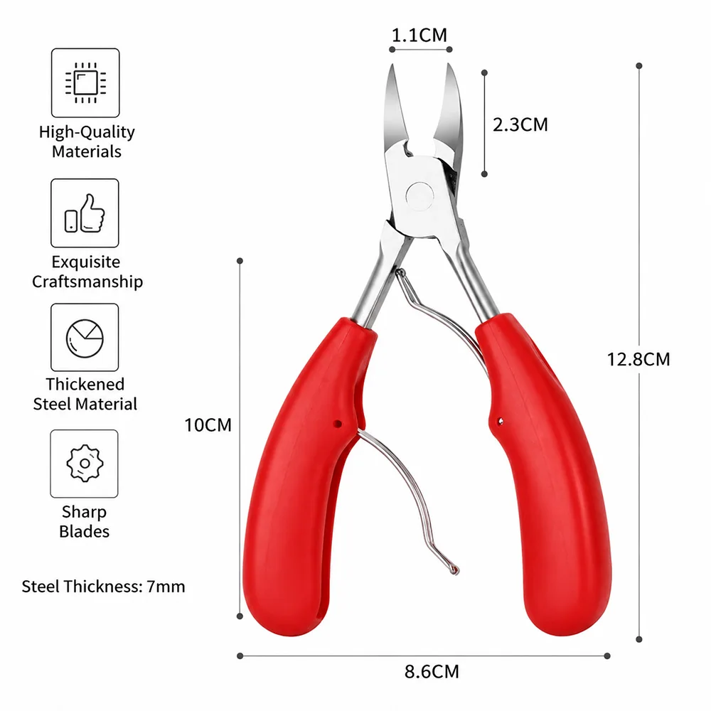 1/2pcs Thick Toenail Clippers Professional Seniors Nail Clippers Stainless Steel Cuticle Nippers Double Springs Manicure Tools