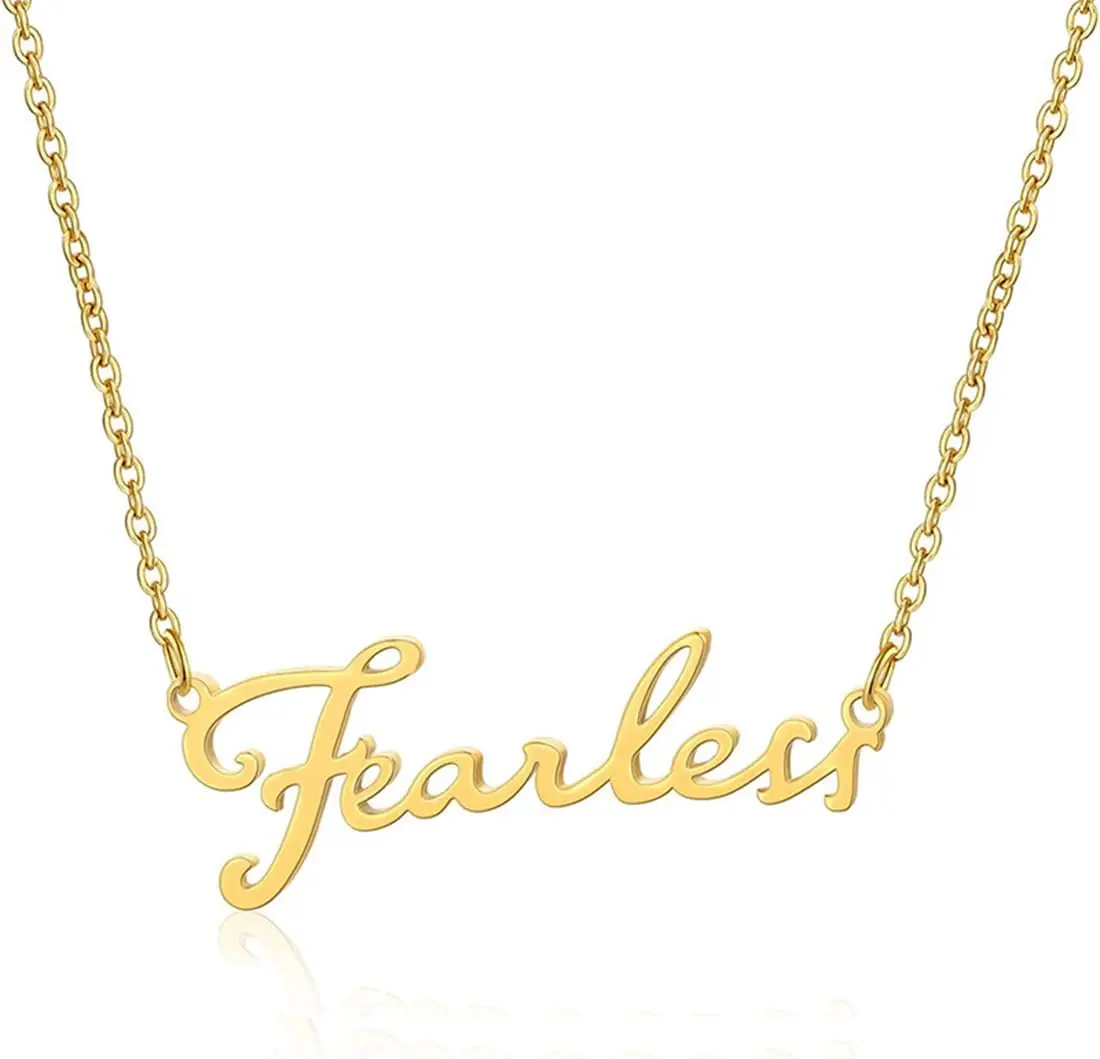 Gold Necklace Gold Lover All too well FEARLESS REP Singer Signature Necklaces for Women TS Music Lover Gifts Inspired Necklace