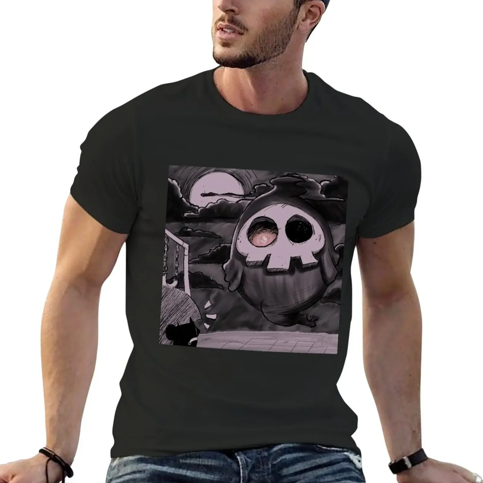 Duskull and the Disobedient Child (Large Print) T-Shirt plus sizes anime clothes blacks luxury clothes men