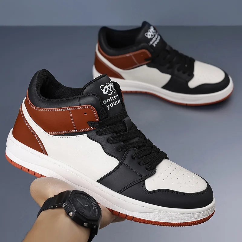 

Men's Casual Sneakers, Made of First-layer Cowhide, with Front Laces, Breathable, and Rubber Sole N-28088