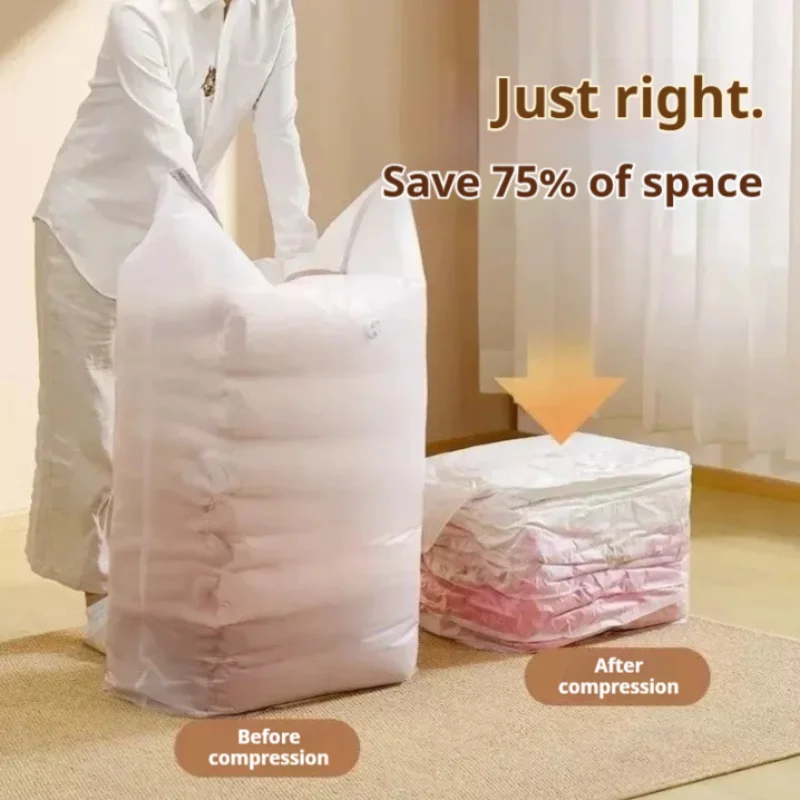 No Pumping Thickened Vacuum Compression Bag Clothing Cotton Quilt Luggage Storage Bag Sealed Bag Wardrobe Space Saving Artifact gallery 3