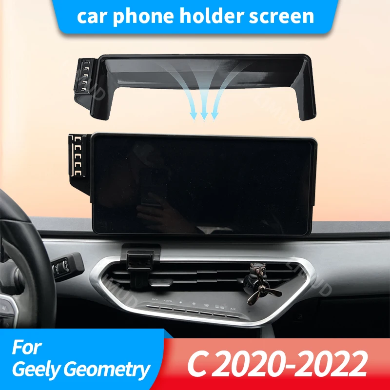 Auto-Handyhalterung für Geely Geometry C 2020 2021 2022 Bildschirm-Handyhalterung Auto-Halterungen Kabelloses Laden Zubehör