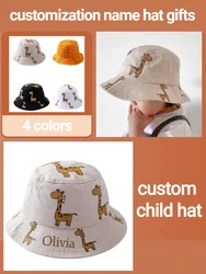 Personalized Customization Name Kids Visor Hat Hat Summer Sun Hats For Children Baby Sun Hat Cotton hat Gifts for babies ﻿