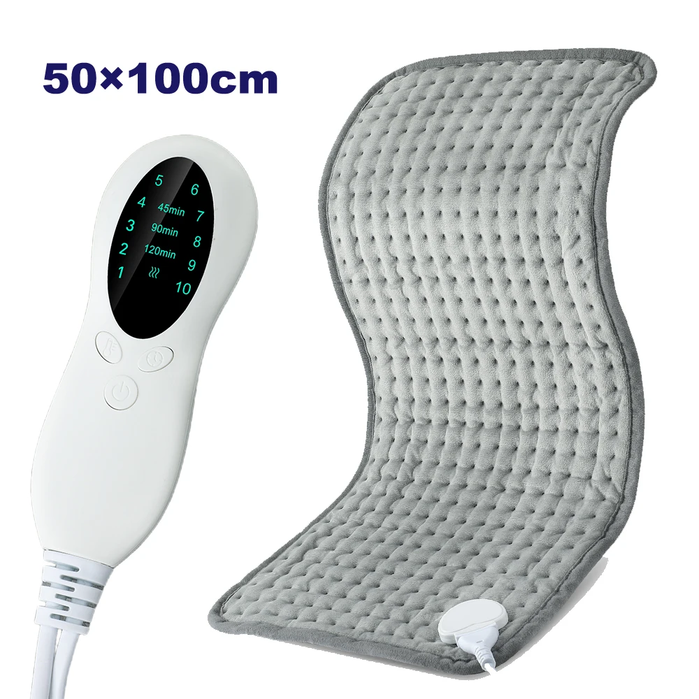 

50*100cm Home Electric Heating Pad Back Shoulder Office Winter Warming Blanket 10 Heat Thermal Mat Abdomen Period Menstrual Belt