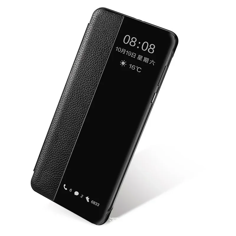 

Защитный чехол для телефона Huawei Mate30 RS Mate20Rs, простой противоударный чехол для телефона, кожаный чехол-раскладушка для телефона с автоматическим режимом сна и пробуждения