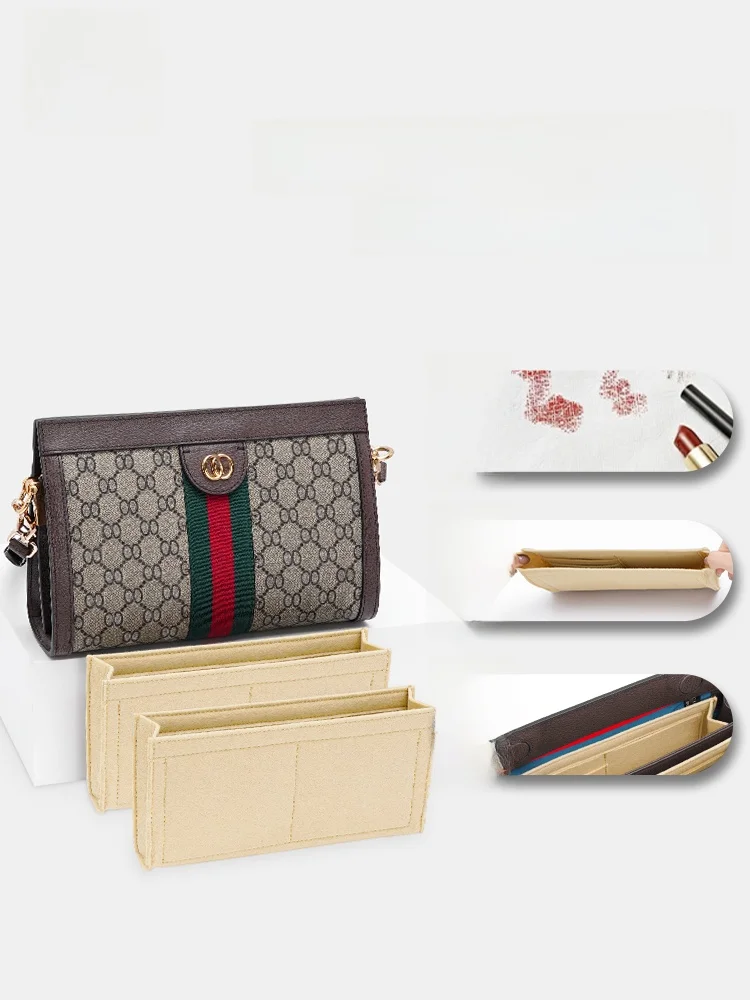 

Сумка-конверт Gu Ophidia с внутренним карманом, сумка для хранения с клипсой, плечевой ремень, модная однотонная водонепроницаемая сумка из войлока