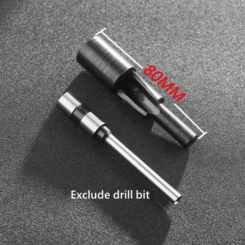 Drilling bit chuck with hole 12mm and length 80mm drill-press / hand electric drill connector tool for paper hollow drill bit