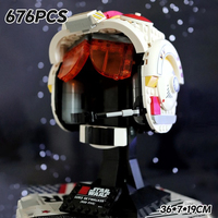 New In Stock Star Plan Sky Walkers Red Five Helmet Building Model MOC-75327 Christmas Birthday Gifts Home Decor