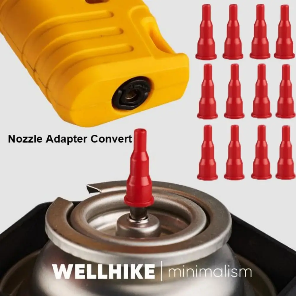 10pcs High Quality Universal Nozzle Adapter Red Plastic Convert Cassette Reusable Gas Refill Head Adapter