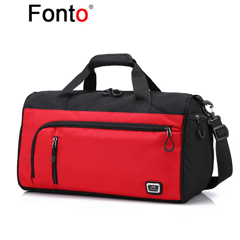 Fonto Sports Fitness Bag Luggage Bag Travel Bag Single Shoulder Diagonal Handbag Shoe Outdoor Yoga Bag