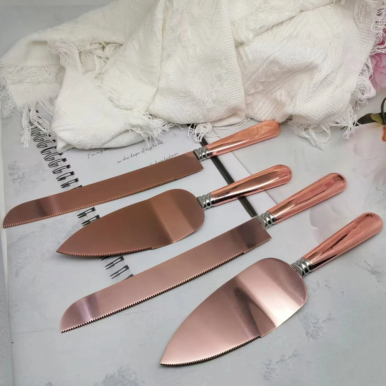 Stainless Steel Wedding Cake Knife Household  Dessert Shovel Birthday Party Pie Baking Tools Pizza Cheese Divider Knives