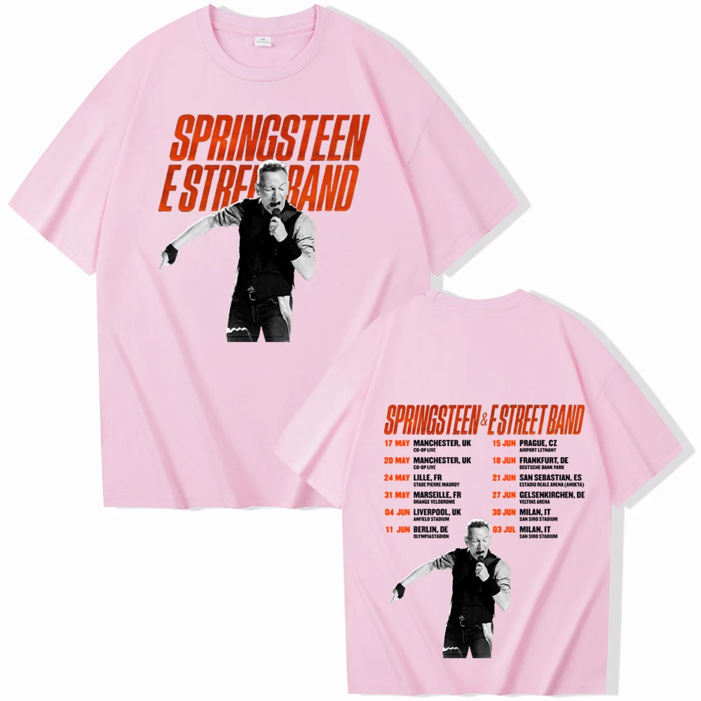 Bruce Springsteen and E Street 2025 Tour T-shirt Man Women Harajuku O-neck Summer Casual Shirt image 3